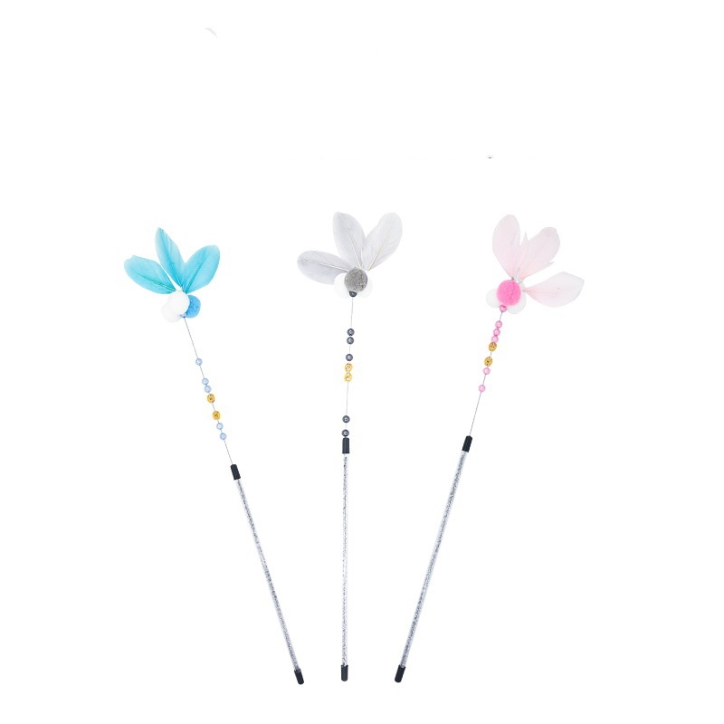 Wire Feather Funny Cat Stick
