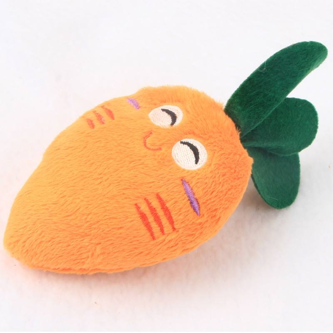 Plush fabric Chili Eggplant Carrot Chicken leg shaped dog toy