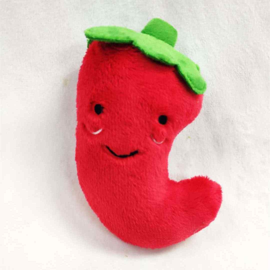 Plush fabric Chili Eggplant Carrot Chicken leg shaped dog toy