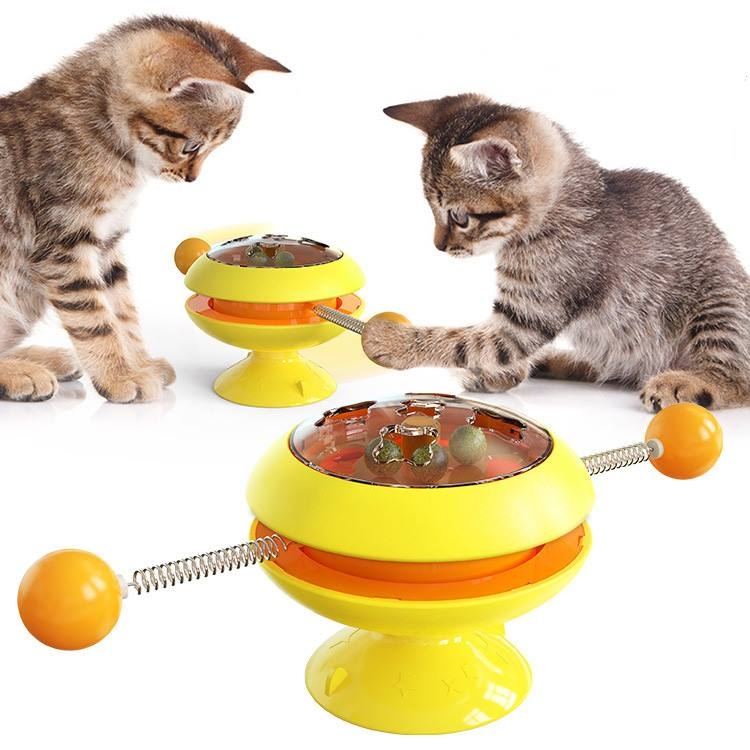 Funny cat stick turntable toy