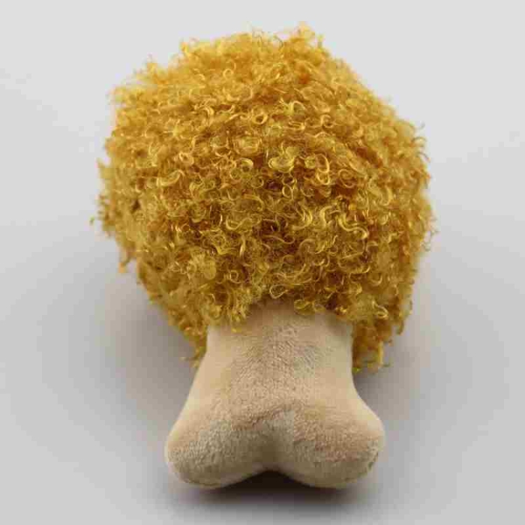 Plush fabric fried chicken leg shaped dog toy