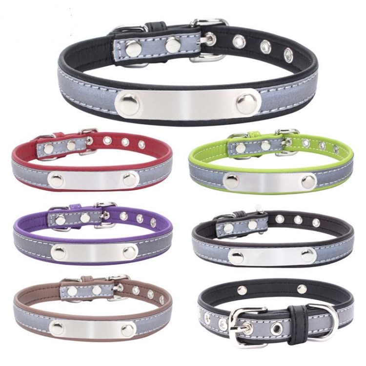 Microfiber seven colour pet collar