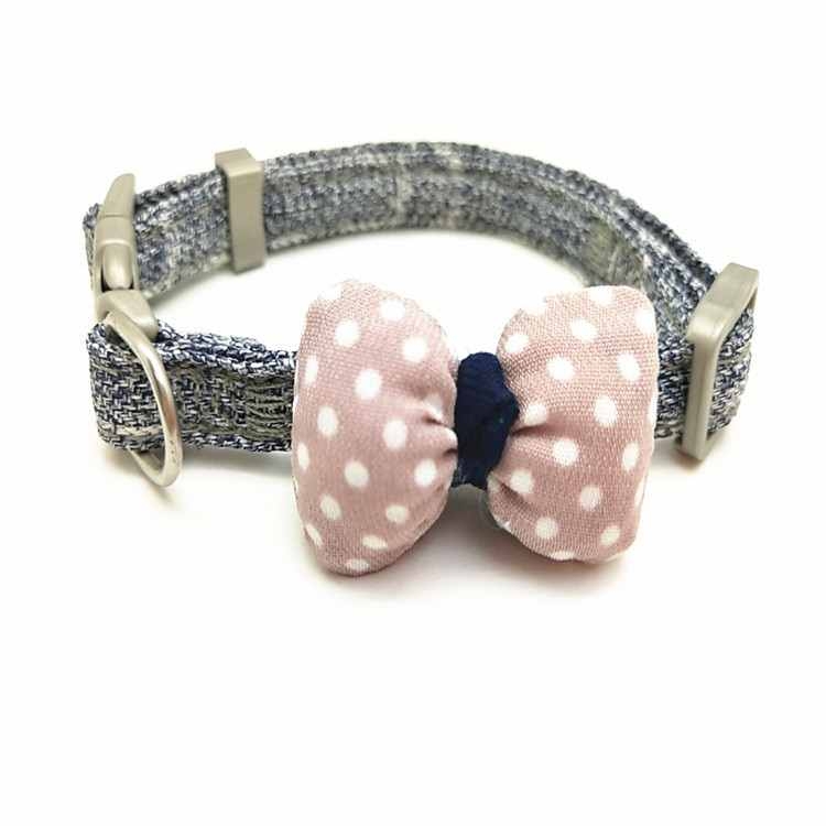 Cotton blue pink grey solid colour collar