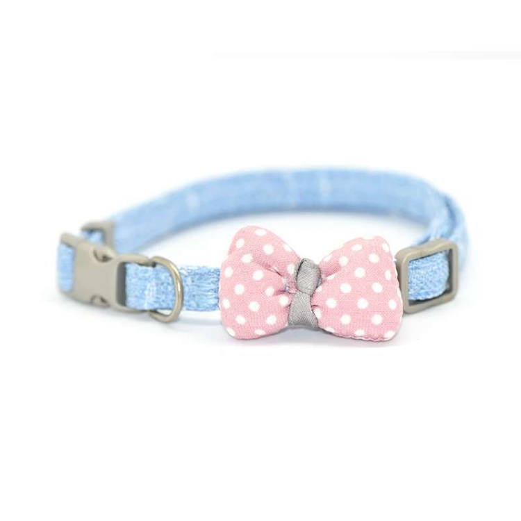 Cotton blue pink grey solid colour collar