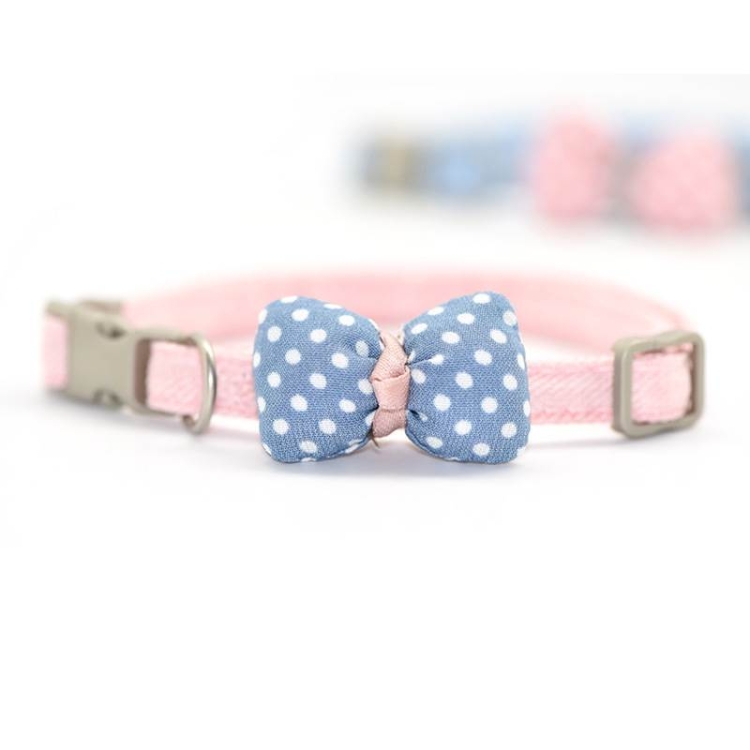 Cotton blue pink grey solid colour collar