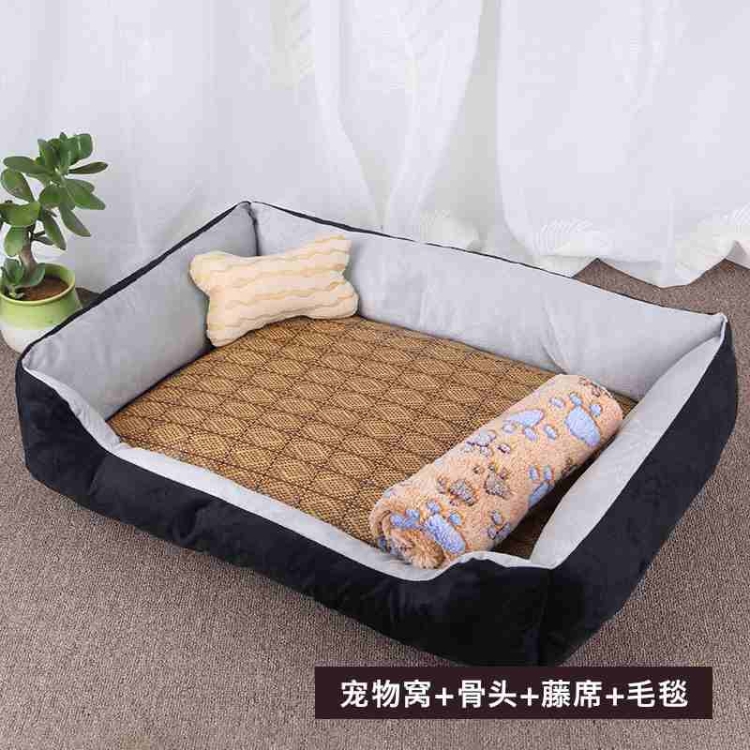 Black red white coffee blue cat and dog kennel with mats