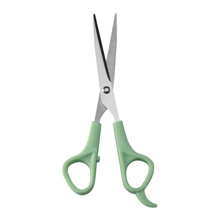 Blue and green flat scissors