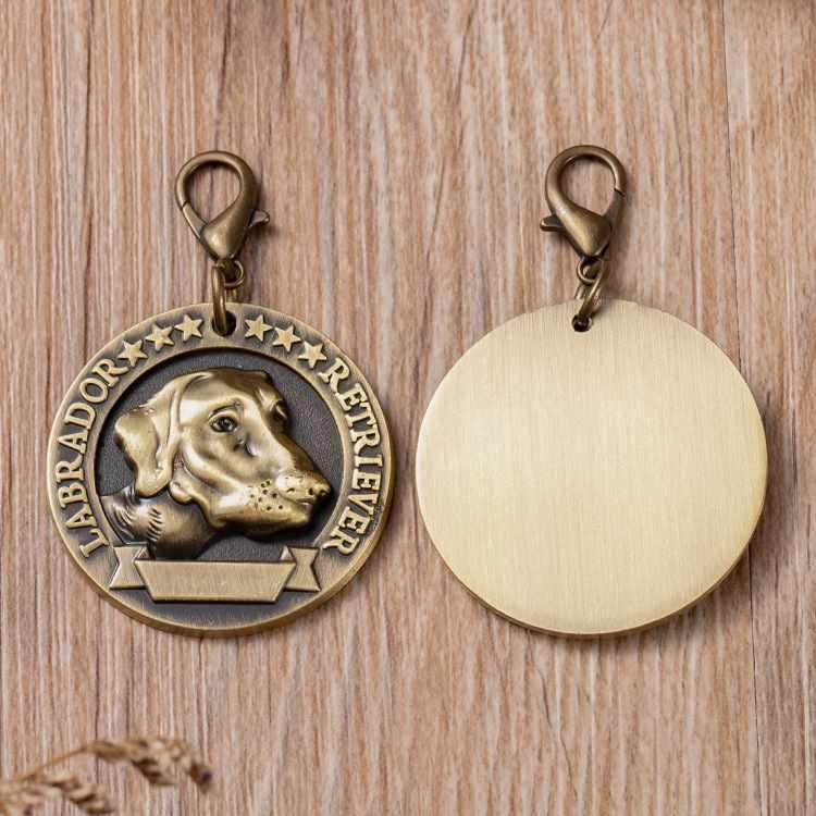 Manufacturer in stock supply green ancient sand sweeping relief pull pet metal dog tag