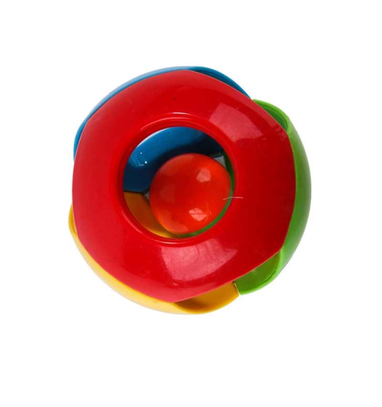 Plastic bell ball toy for dog and cat