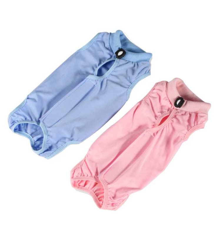 Blue pink purple solid colour neutered clothes for cat