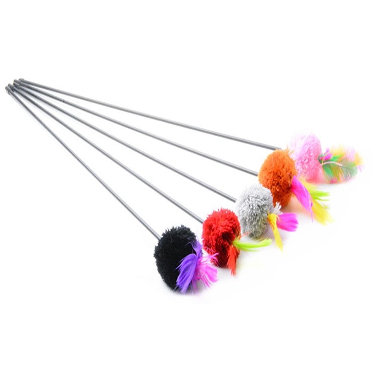 Elastic Plastic Stick Feather Pet Funny Cat Stick