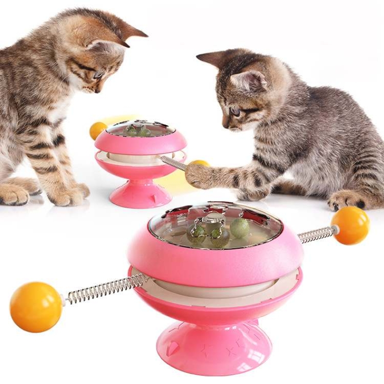 Funny cat stick turntable toy