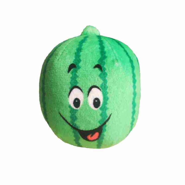 Plush fabric Smiley watermelon shaped dog toy