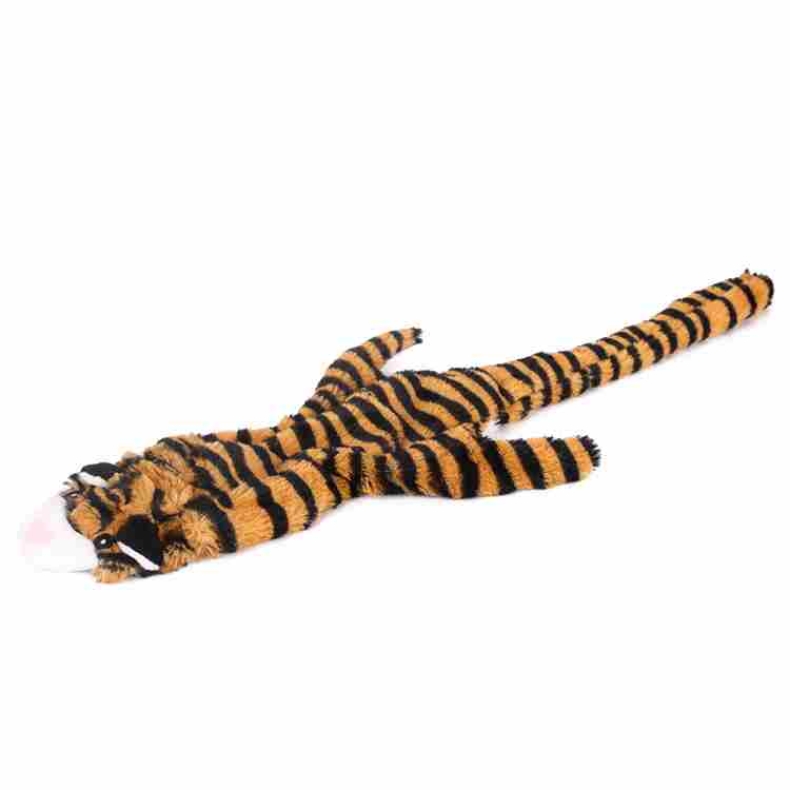 Plush fabric Tiger Squirrel Raccoon Lion shaped dog toy