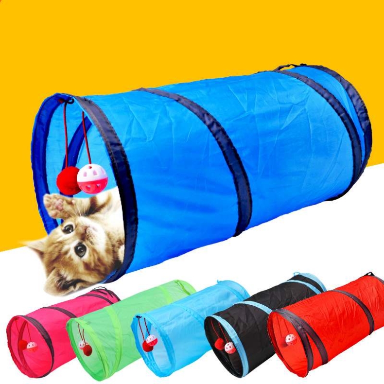 Two-way foldable cat tunnel