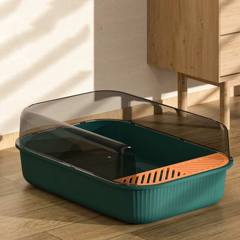 High fence cat litter box