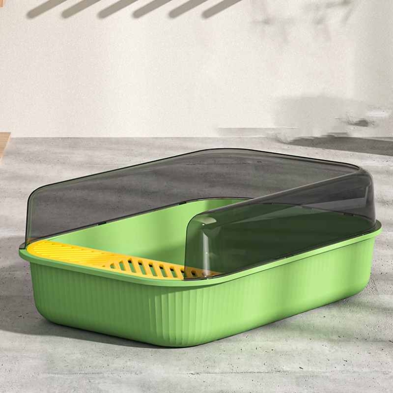 High fence cat litter box