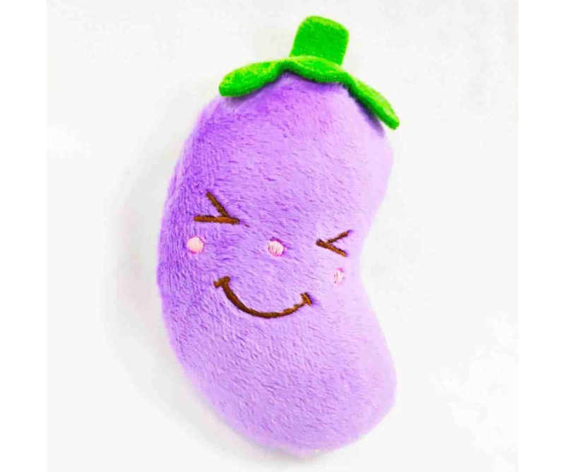 Plush fabric Chili Eggplant Carrot Chicken leg shaped dog toy