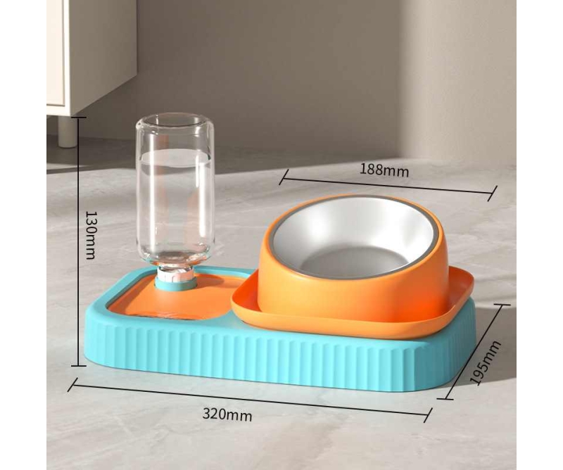 Water and food pet bowl