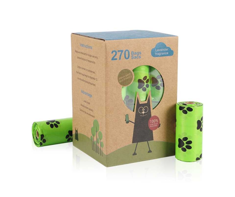 18 rolls degradable pet waste poop bag