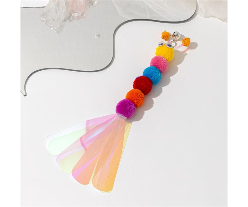 Caterpillar and mouse shape cat stick replacement head