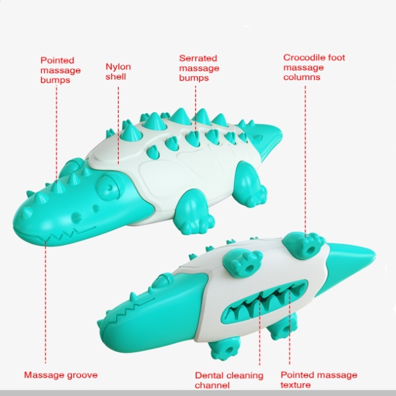 Crocodile shape dog toy