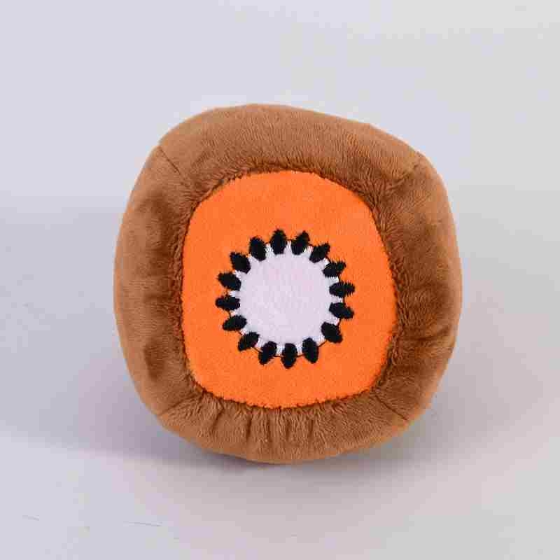 Plush fabric avocado shaped dog toy