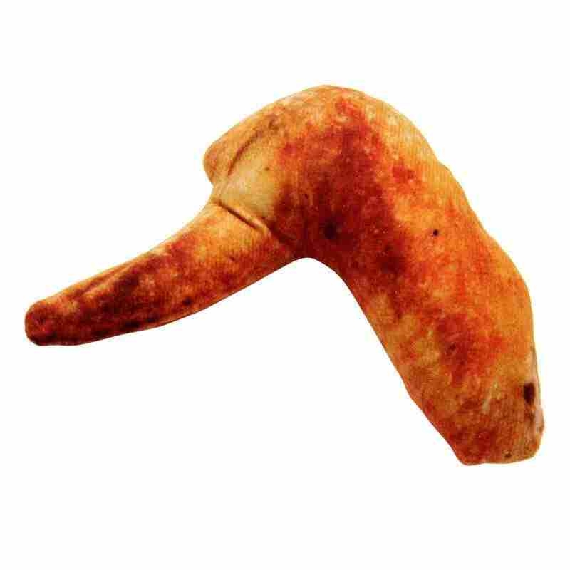 Plush fabric hot dog chicken wings shrimp shaped dog toy