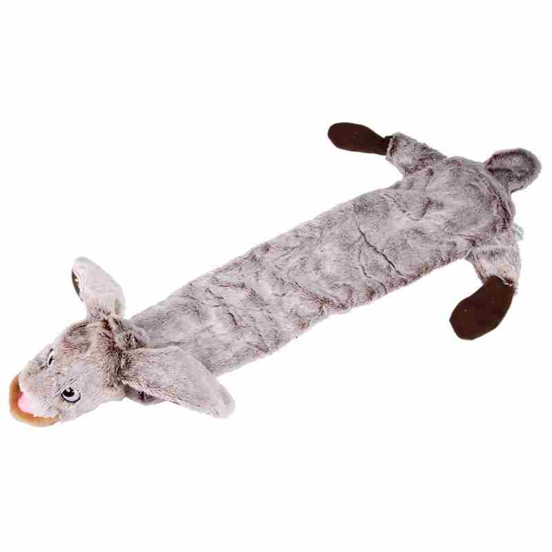 Plush fabric Rabit Wolf Leopard shaped dog toy