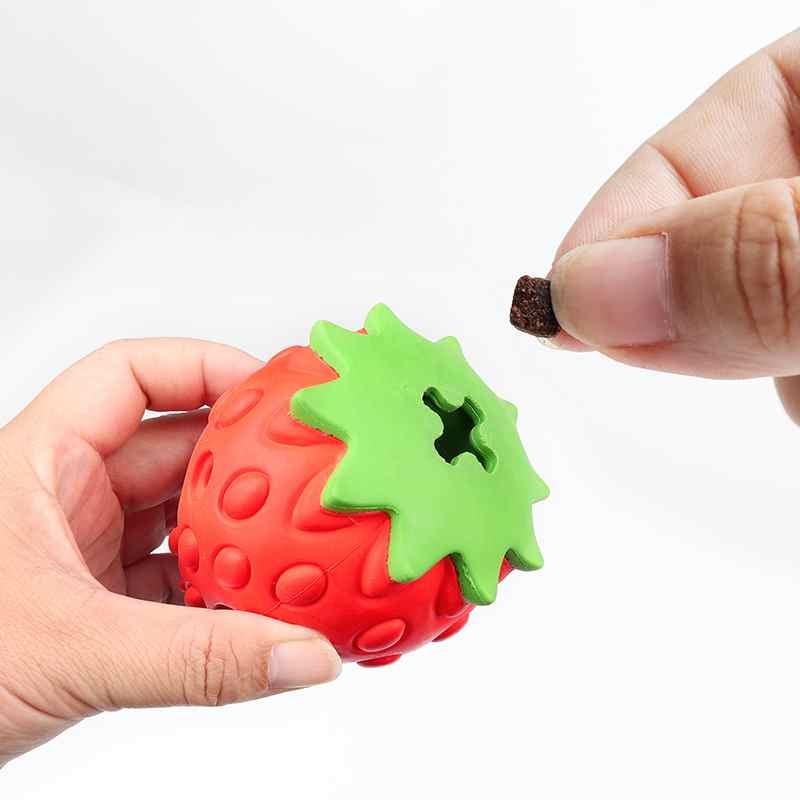 Strawberry Shaped Dog Toy
