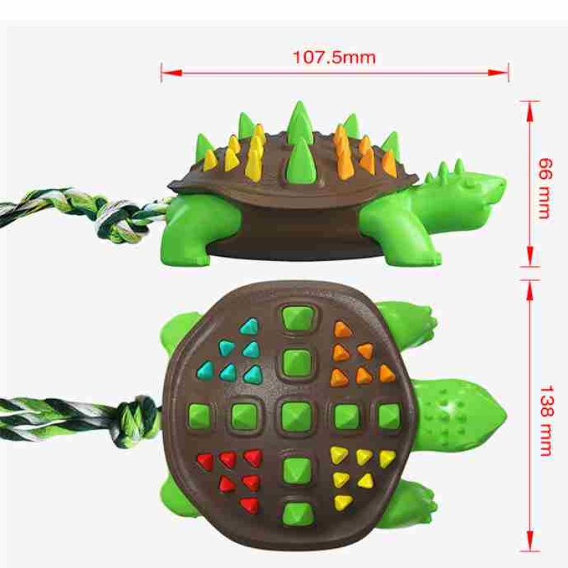 Turtle shaped dog chew toy