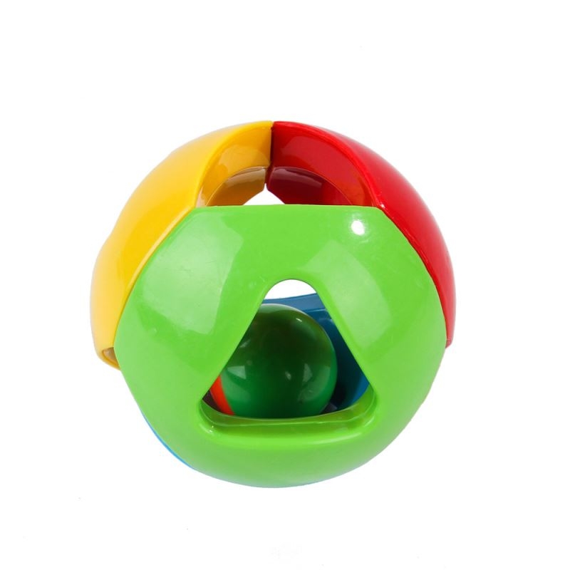 Plastic bell ball toy for dog and cat