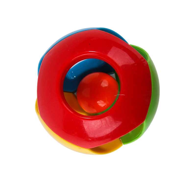 Plastic bell ball toy for dog and cat