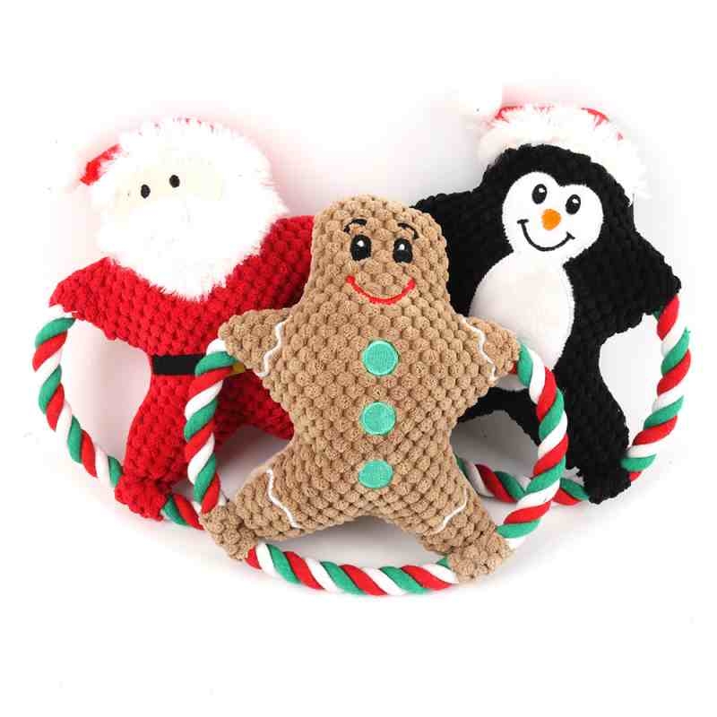 Plush fabric Christmas dog toy