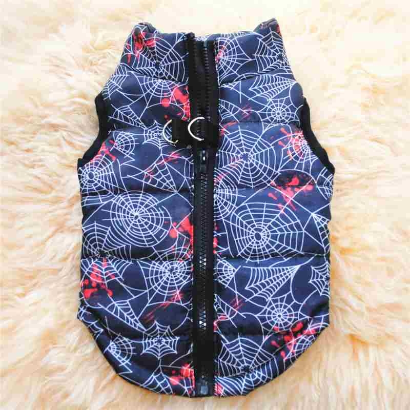 Winter different colour padded jacket for dog