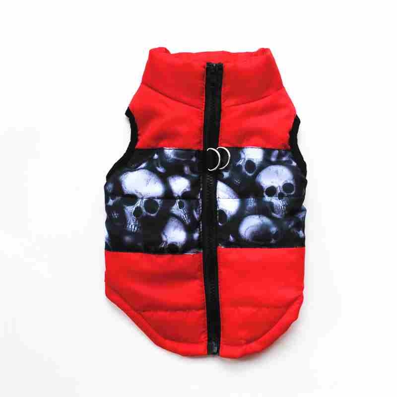 Winter different colour padded jacket for dog