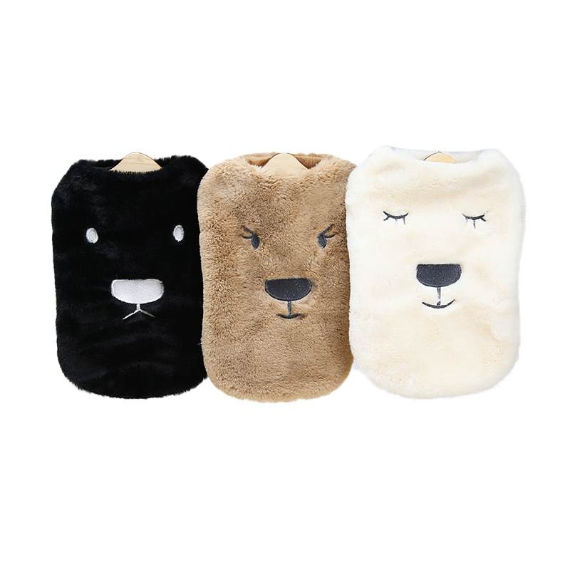 Winter black white khaki dog clothes with bear pattern