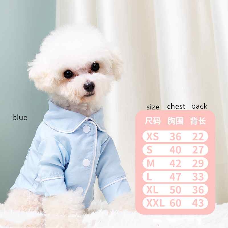 Pink black blue rabbit flower pajamas for dog