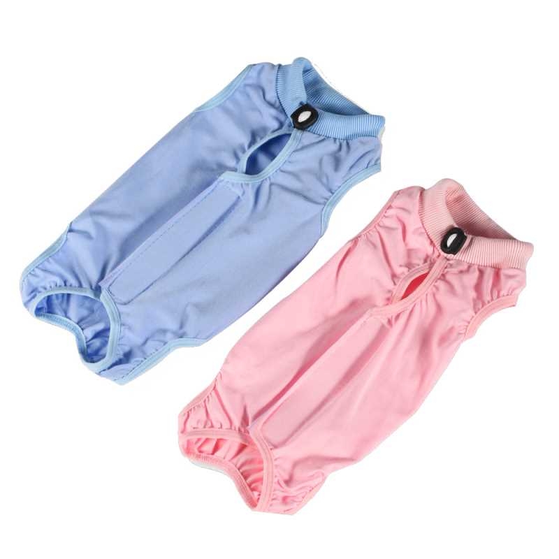 Blue pink purple solid colour neutered clothes for cat