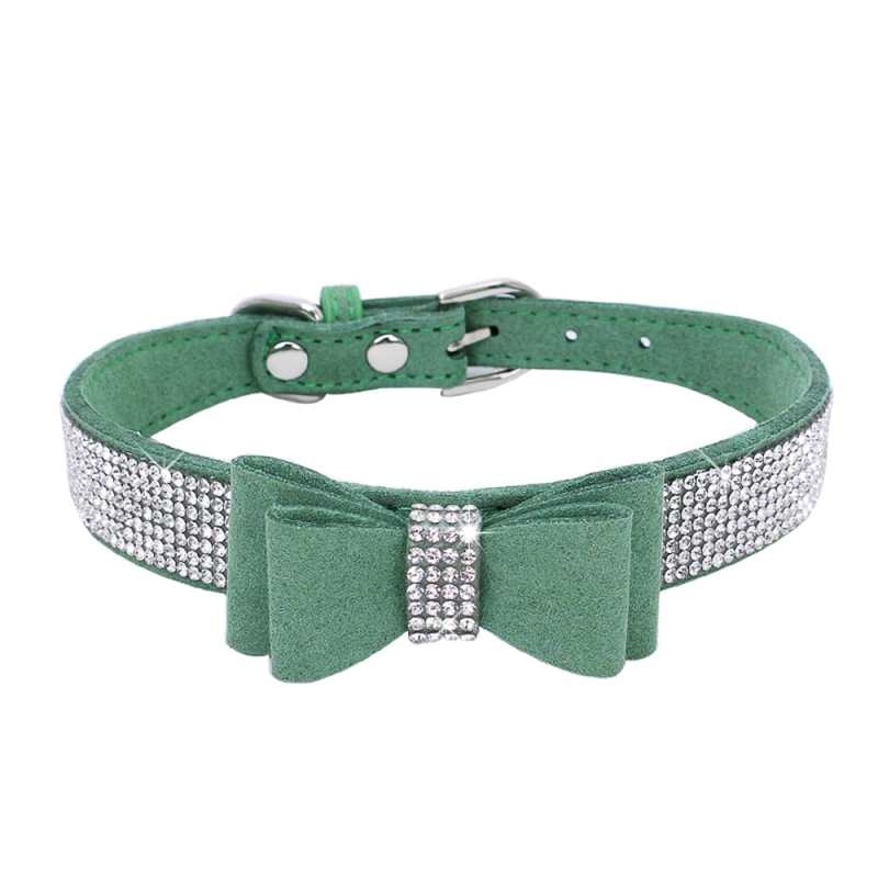 Bow Rhinestone Different Colour Pet Collar
