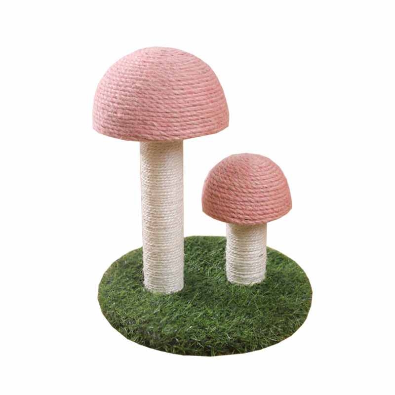 Cat climbing frame in various colors in the shape of sisal mushrooms