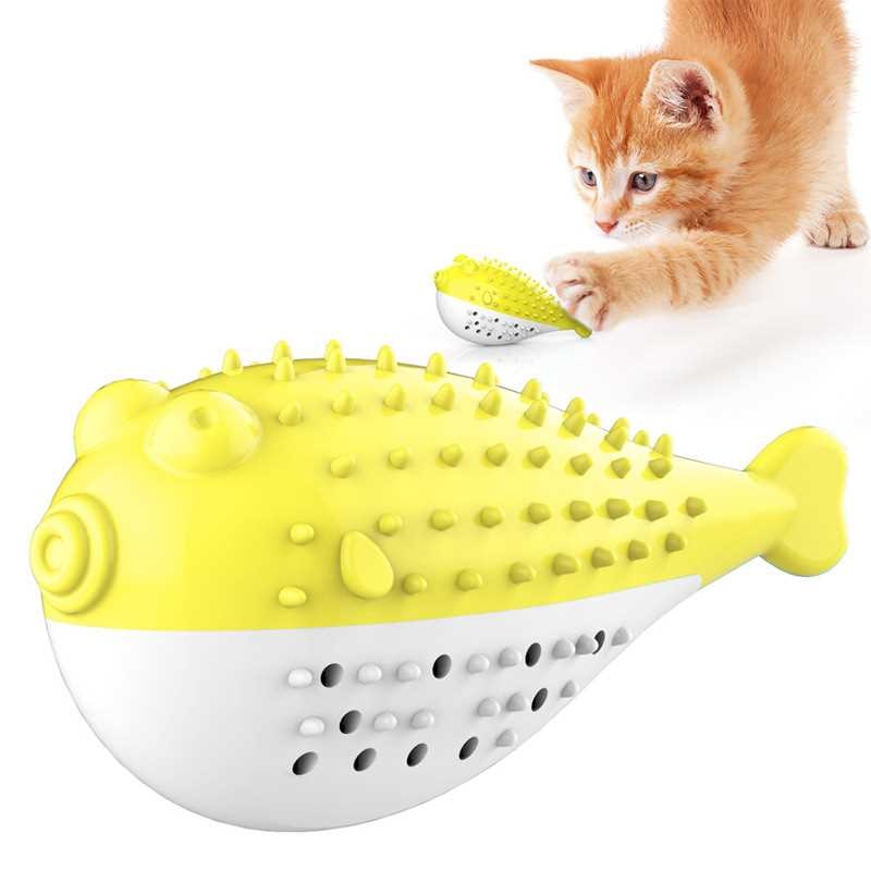 Dolphin shaped cat toy