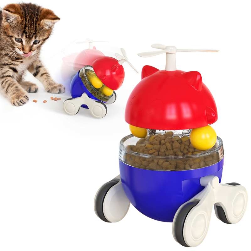 Funny cat pinwheel leaking food toy