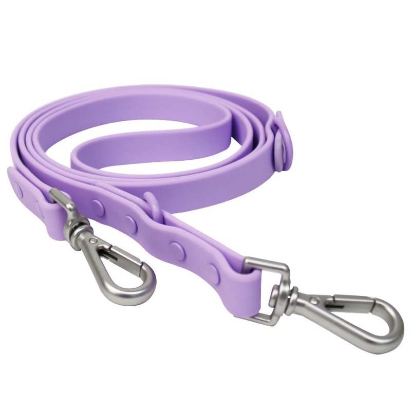 Yellow black purple blue pink PVC solid color dog leash