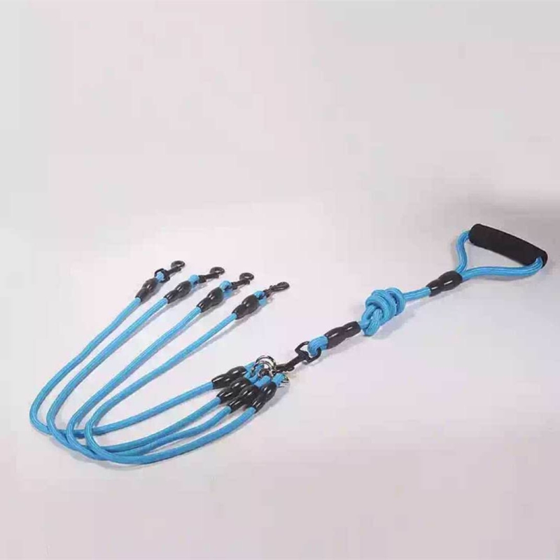 Red blue black polyester Multi Dog Leash