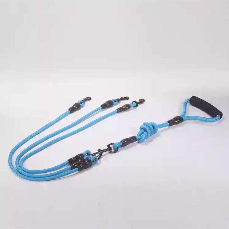 Red blue black polyester Multi Dog Leash