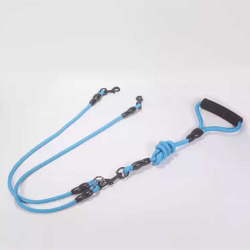 Red blue black polyester Multi Dog Leash