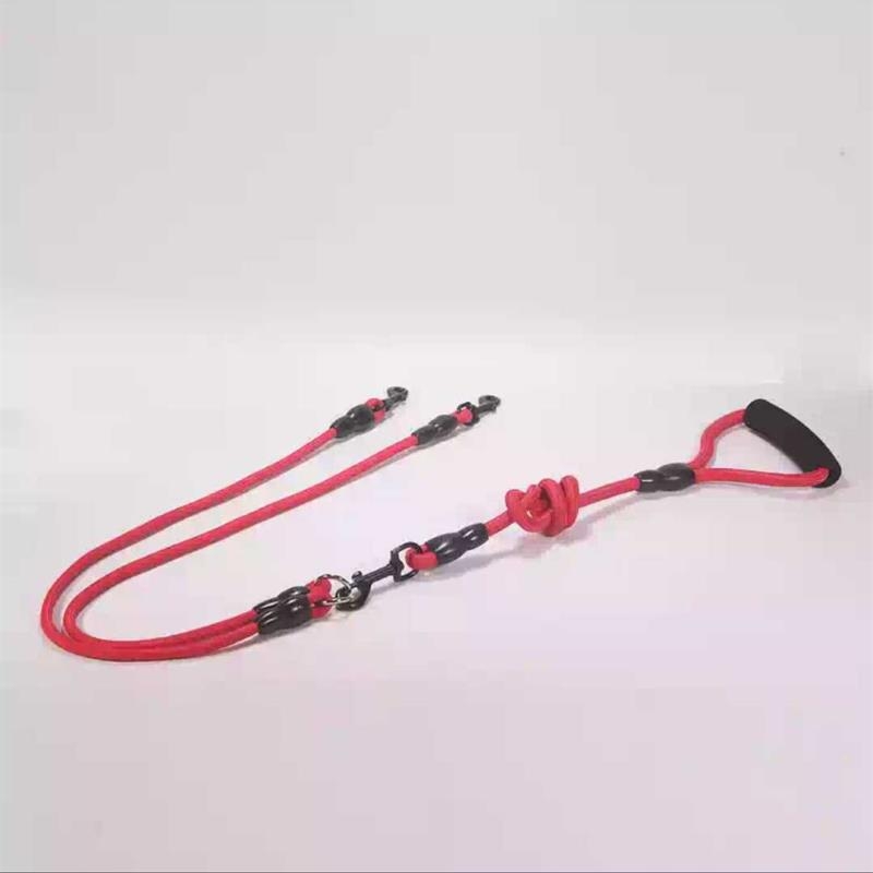 Red blue black polyester Multi Dog Leash