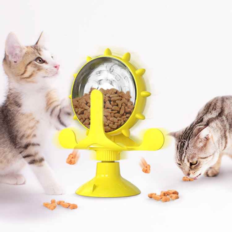 Turntable windmill amusing cat toy