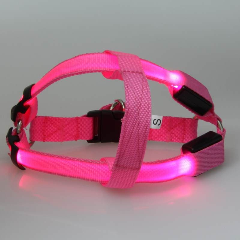 Blue Red Orange Yellow Green Pink Glowing Pet Harness